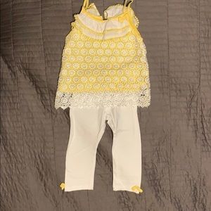 Mudpie baby girl matching outfit